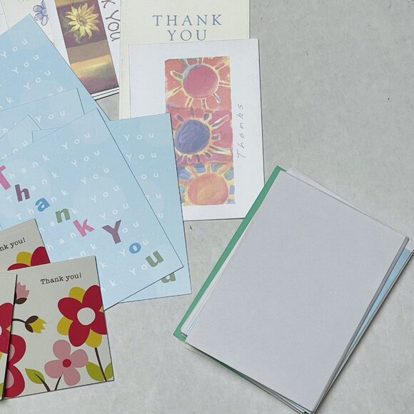 Lot Of Assorted Thank You Cards Greetings Envelopes - Picture 4 of 4